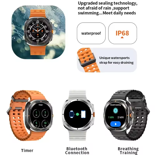 ⌚️Montre Intelligente Pro | Appels Indépendants + SOS Urgence | Résistant 5ATM | 10 Jours d'Autonomie