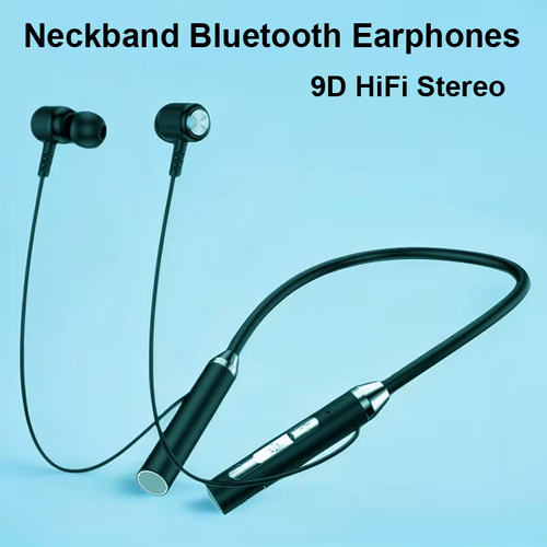Casque Bluetooth tour de cou TWS stéréo HIFI sport avec mic, écouteurs magnétiques, étanche