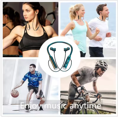 Casque Bluetooth tour de cou TWS stéréo HIFI sport avec mic, écouteurs magnétiques, étanche