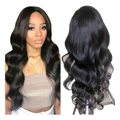 Gorgeous Long Wavy Black Lace Front Wig - Effortless Glam for Stylish Girls
