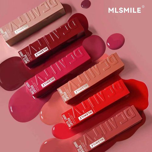 6 - Shade MLSMILE Matte Lipstick: Long - Wear, Waterproof Formula