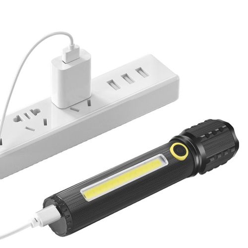 Multifunctional Waterproof Flashlight: P50 Lamp, USB Recharge & Rain - Resistant