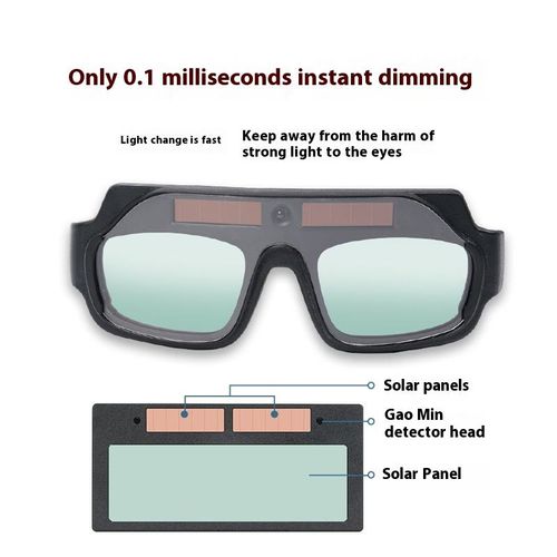 Pro Welder Goggles: Solar Dimming, 0.1ms Quick - Change, Anti - Glare & Comfort