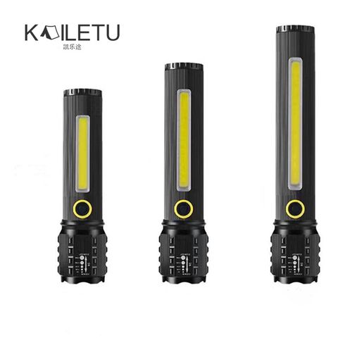 Multifunctional Waterproof Flashlight: P50 Lamp, USB Recharge & Rain - Resistant
