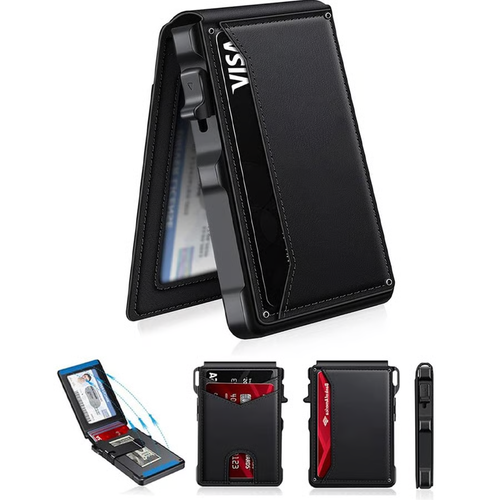 One-Touch RFID Pop-Up Wallet for Men
