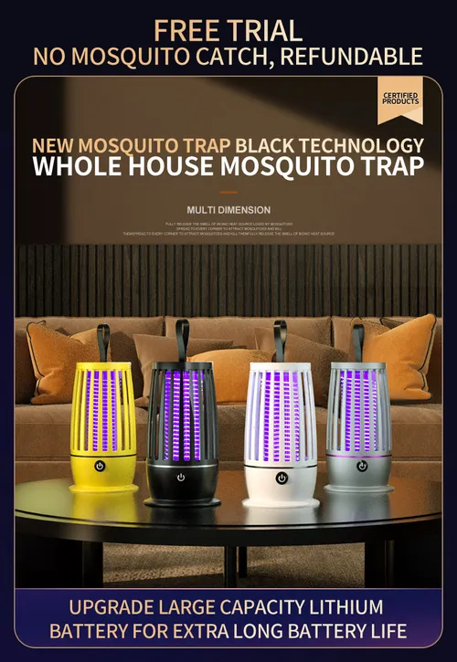 SUS NICKEL PLATEDSHOCKABSORBER SUS galvanized stainless steel power grid is adopted,and mosquitoes can instantly release 3000 volts when approaching,killing poisonous mosquitoes in 0.1s