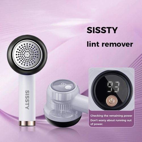 Sissty Rechargeable Fabric Shaver With 2 Replaceable Stainless Stell 6-Leaf Blades