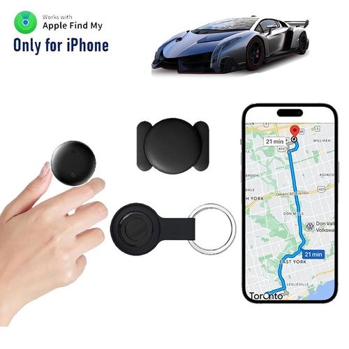 GPS Tracker for Car,Mini Trackers Device with Weatherproof Magnetic Case-No Monthly Fee-Best Hidden GPS Trackers,Anti-lost Device,Works with Apple Find My (iOS Only)