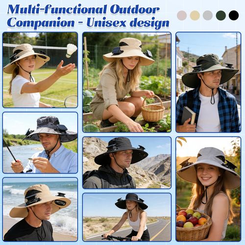 Solar Cooling Fan Hat – Beat Summer Heat Outdoors