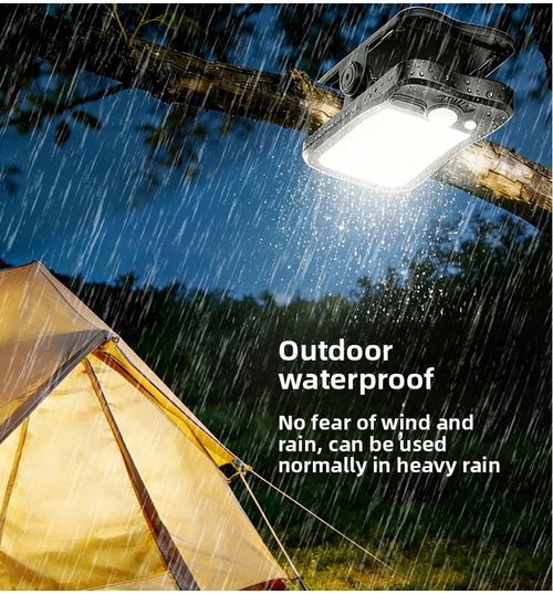 Clasp lamp, solar-powered lighting lamp, garden and courtyard lamp, outdoor wall lamp, portable camping lamp
