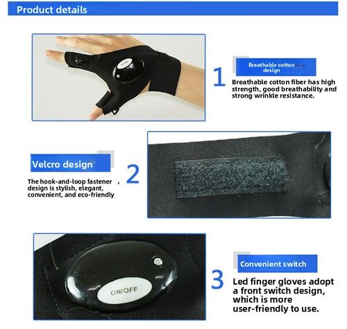Outdoor lighted gloves