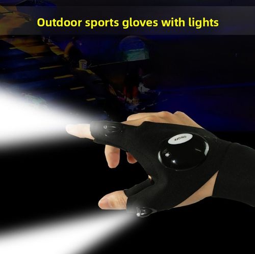 Outdoor lighted gloves