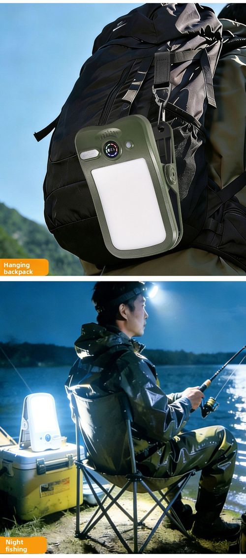 Clasp lamp, solar-powered lighting lamp, garden and courtyard lamp, outdoor wall lamp, portable camping lamp