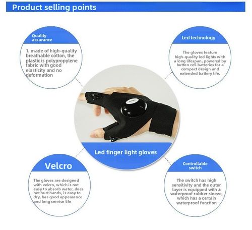 Outdoor lighted gloves