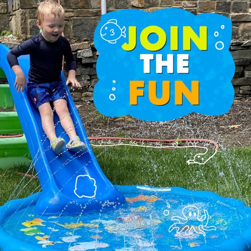 Safe Inflatable Splash Pad for Whole Family Outdoor Play