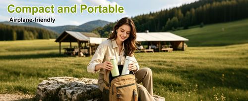 Travel Four-in-One Multi-functional Dispensing Bottle, Portable Cosmetics Set