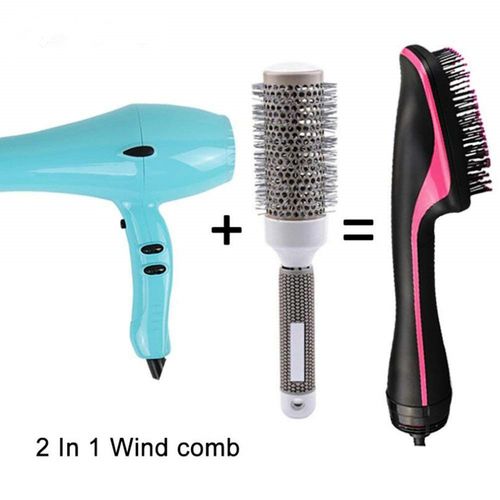 Two-in-one hot air comb, dry and wet curling straightener, negative ion curling iron, hair storage with negative ion effect