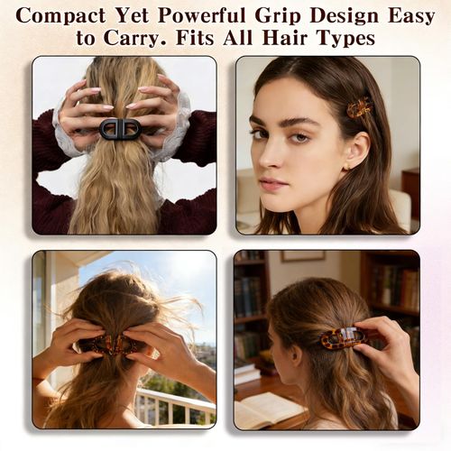 Magnetic hair clips, featuring four different color options, suitable for various styling styles.