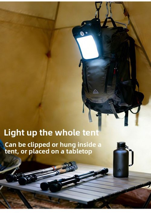 Clasp lamp, solar-powered lighting lamp, garden and courtyard lamp, outdoor wall lamp, portable camping lamp