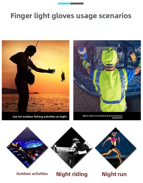 Outdoor lighted gloves