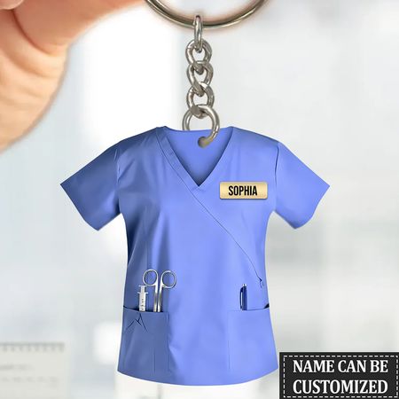 Personlig sjuksköterskeuniform - Sjuksköterskenyckelring Gåva - Utan stetoskop