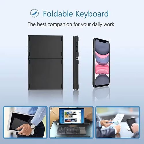 Foldable Bluetooth keyboard-silver