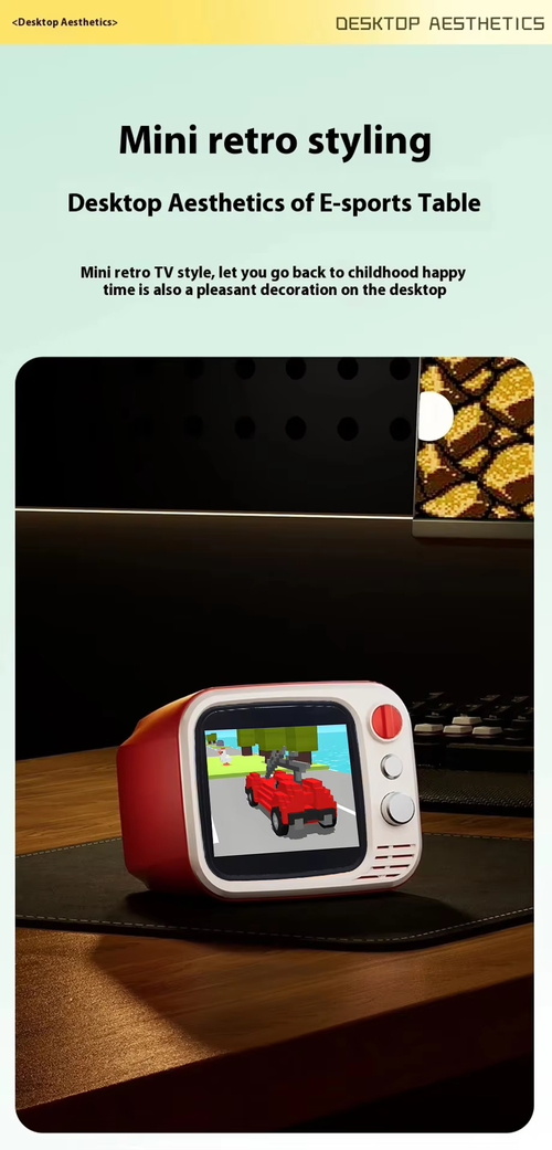 Consola de videojogos portátil com ecrã HD de 3,5 polegadas, 740 jogos, comando sem fios para dois jogadores, alcance de 10 metros e bateria de 1000 mAh.