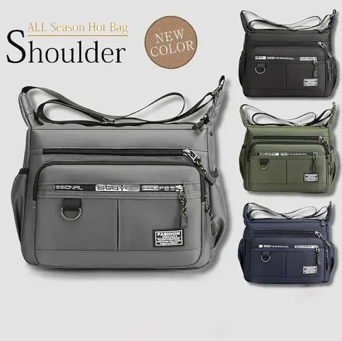 Large capacity men's shoulder bag