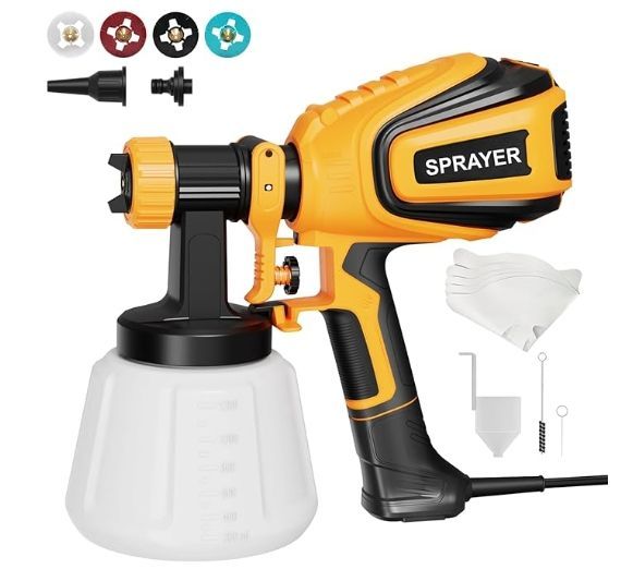 Pistola de pintura elétrica para móveis e armários em aço