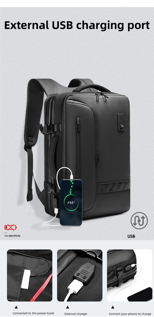 Mochila multifunções com airbag, bolsa de viagem empresarial de grande capacidade para armazenamento a vácuo