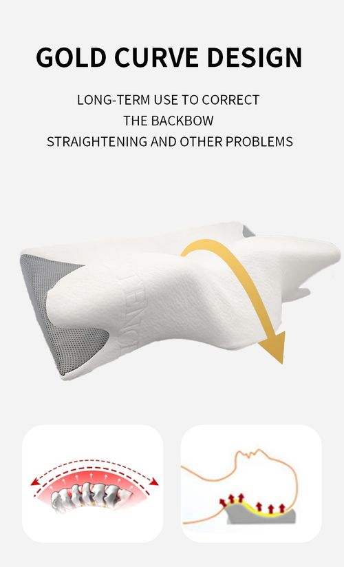 Novidades Almofada ergonómica de espuma viscoelástica Butterfly Side Sleeper Pillow