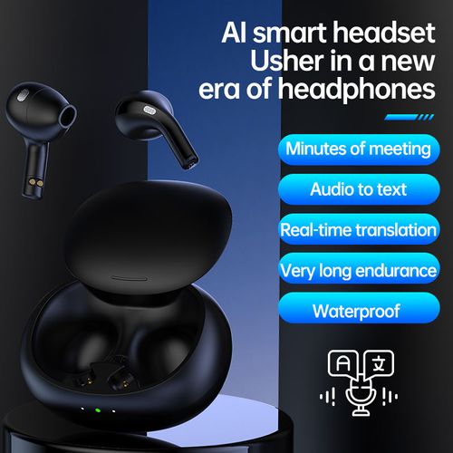 Auscultadores inteligentes com tradução Air Pro AI, auscultadores sem fios TWS à prova de água, áudio para texto, tradução em tempo real