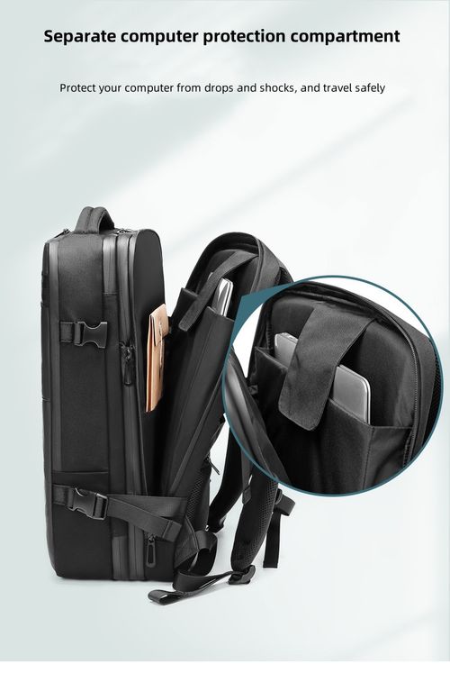 Mochila multifunções com airbag, bolsa de viagem empresarial de grande capacidade para armazenamento a vácuo