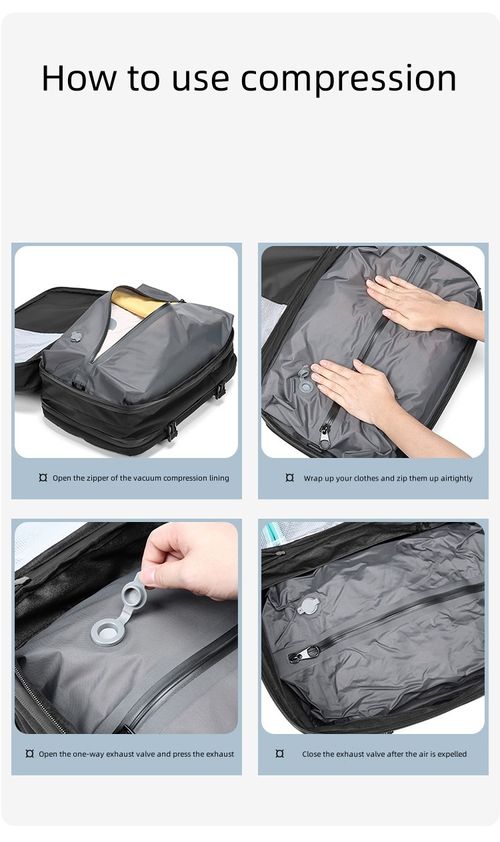 Mochila multifunções com airbag, bolsa de viagem empresarial de grande capacidade para armazenamento a vácuo