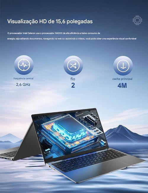 Portátil empresarial N4000 de 15.6 polegadas