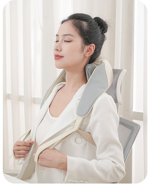 Massajador cervical para pescoço e ombros, compressa quente para pescoço e ombros, xaile de massagem multifuncional