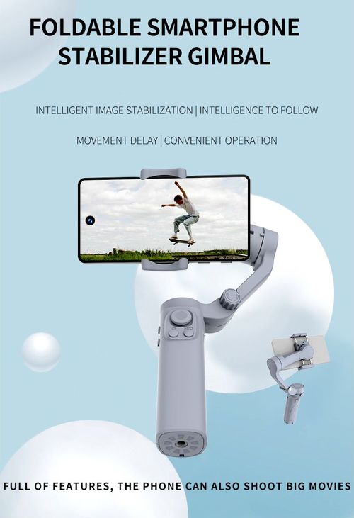 Estabilizador gimbal profissional de 3 eixos F5 portátil, dobrável, rastreio facial, operação rápida