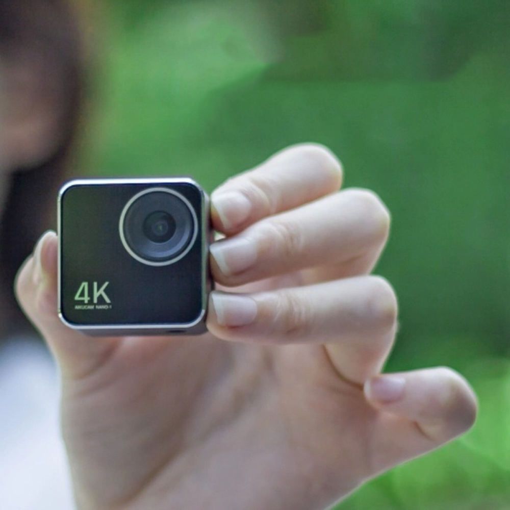 Mini câmara desportiva portátil 4K de alta definição, câmara antivibração montada na cabeça, gravador portátil sem fios Wi-Fi para ambientes exteriores