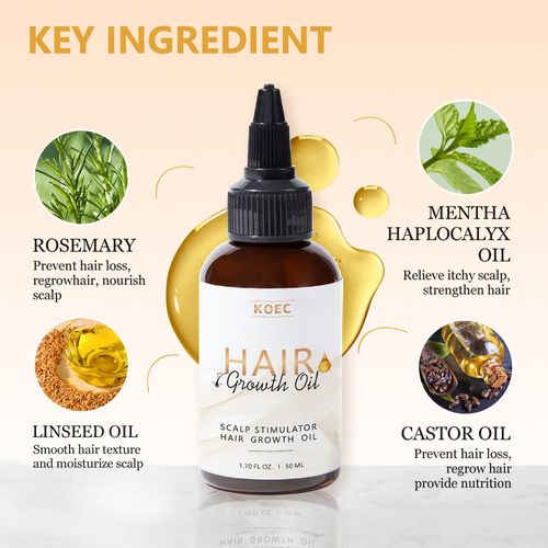Óleo essencial para o cuidado do cabelo KOEC, óleo essencial nutritivo para o couro cabeludo, cuidado suave para o cabelo seco