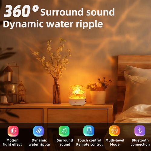 Pequeno altifalante Bluetooth, luz ambiente, presente criativo