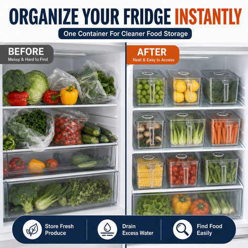 Refrigerator Food Storage Containers—Food-Grade Kitchen-Specific Vegetable, Fruit, and Egg Freezer Storage Organizers with Handles.Stock |48H Dispatch |COD Orders are dispatched within 48 hours from our Nairobi warehouse. Delivery takes 1–3 working days.