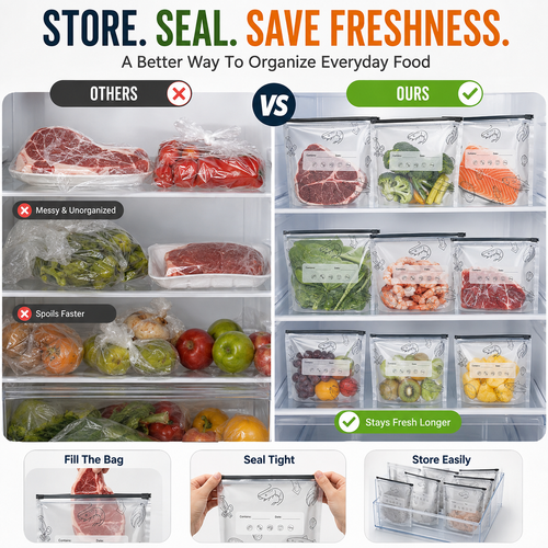 Aluminum Foil Food Storage Bags: Thickened, Extra-Large, Food-Grade Zipper Bags—Specialized Storage Bags for Household Refrigerators and Freezers.Stock |48H Dispatch |COD Orders are dispatched within 48 hours from our Nairobi warehouse. Delivery takes 1–3 working days.
