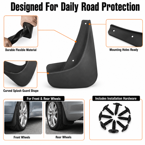 Car Mud Flaps | High-Quality EVA Plastic Car Mud Flaps | Waterproof and Splash-Proof Car Mud Flaps.Stock |48H Dispatch |COD Orders are dispatched within 48 hours from our Nairobi warehouse. Delivery takes 1–3 working days.