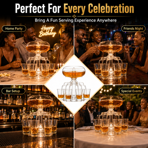 🔥HOT SALE🔥 COD！Cross-Border Friends Gathering Party Dinner Wine Glass Distributor Wine Pourer 6-Piece Shot Glass Set Entertainment Wine Distributor.Stock |48H Dispatch |COD Orders are dispatched within 48 hours from our Nairobi warehouse. Delivery takes 1–3 working days.