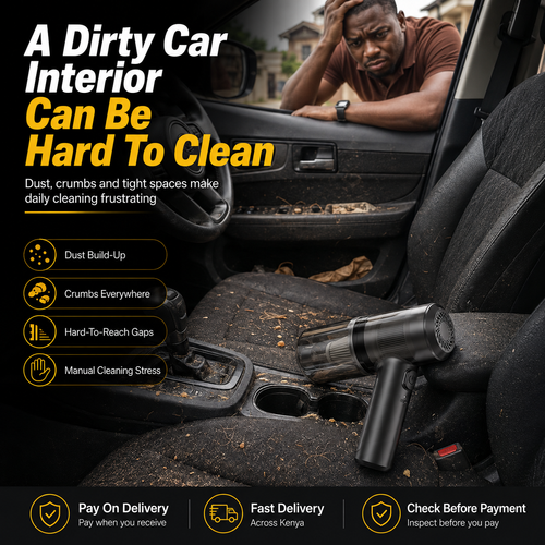 🔥 Hot Sale！Car Vacuum Cleaner: Wireless, Multifunctional, Handheld, Portable, Vacuum and Blower-in-One, High-Power Mini Car Vacuum Cleaner.Stock |48H Dispatch |COD Orders are dispatched within 48 hours from our Nairobi warehouse. Delivery takes 1–3 workiang days.