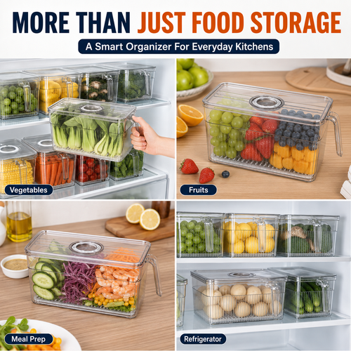 Refrigerator Food Storage Containers—Food-Grade Kitchen-Specific Vegetable, Fruit, and Egg Freezer Storage Organizers with Handles.Stock |48H Dispatch |COD Orders are dispatched within 48 hours from our Nairobi warehouse. Delivery takes 1–3 working days.