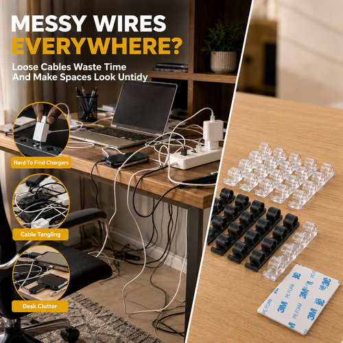 Home Organization Cable Organizer: The Ultimate Tool for Securing Ethernet Cables—Self-Adhesive Clips for Nail-Free Wall Mounting of Data Cables.Stock |48H Dispatch |COD Orders are dispatched within 48 hours from our Nairobi warehouse. Delivery takes 1–3 working days.