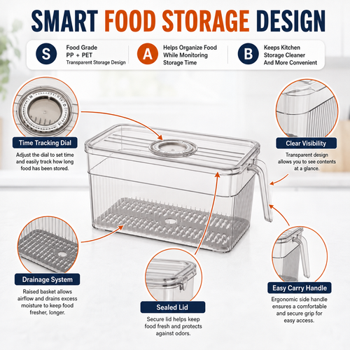 Refrigerator Food Storage Containers—Food-Grade Kitchen-Specific Vegetable, Fruit, and Egg Freezer Storage Organizers with Handles.Stock |48H Dispatch |COD Orders are dispatched within 48 hours from our Nairobi warehouse. Delivery takes 1–3 working days.
