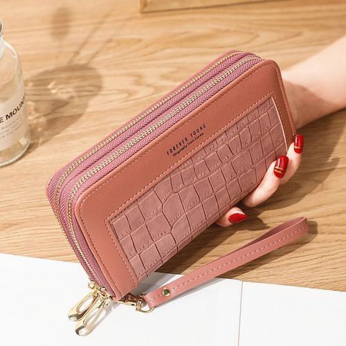 Long stone texture wallet