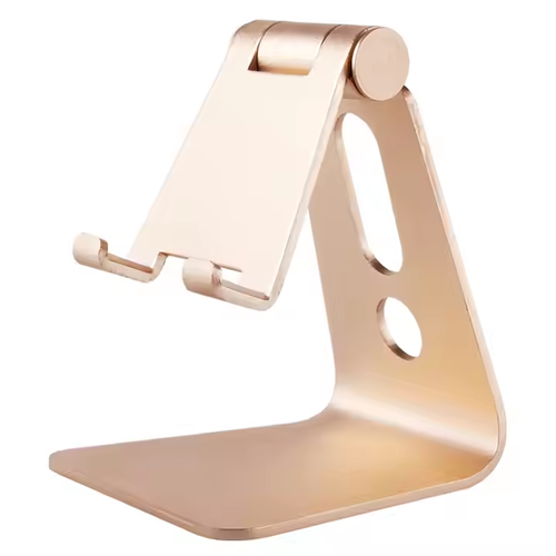 Factory Price Custom Logo Portable Flexible ABS Aluminum Desktop Cellphone Holder Stand Anti-Slip Base for Bed Mobile Phone Use